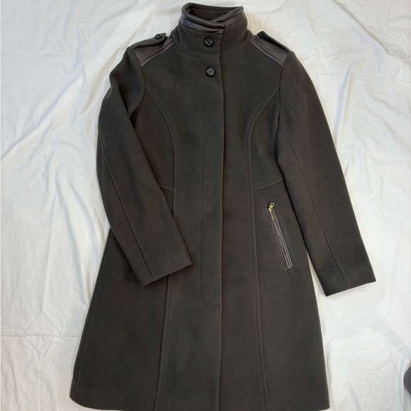 Cole Haan Dark Green Wool Coat - Picture 1 of 6